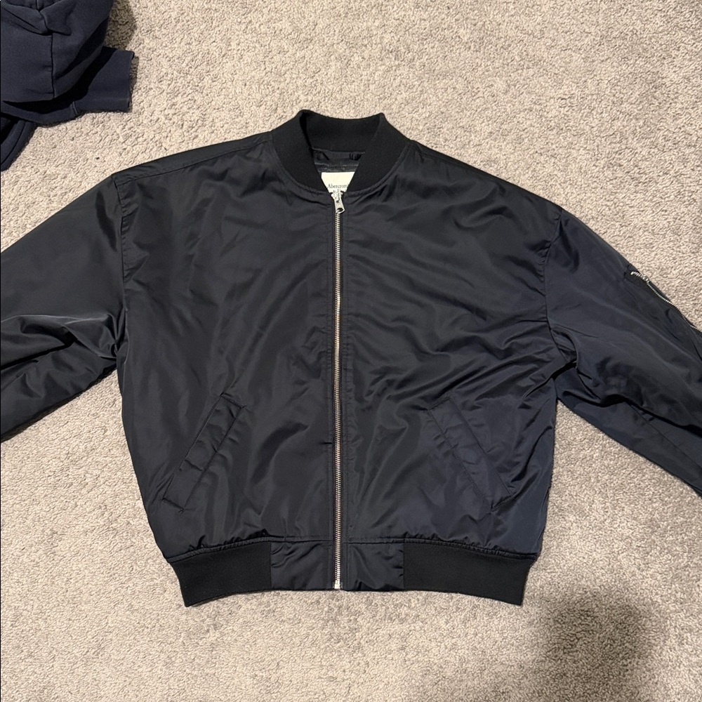 Abercrombie & Fitch Navy Bomber Jacket